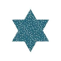 israele giorno dell'indipendenza vacanza design piatto icona stella di david forma con motivo a punti vettore