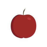icona mela rossa in design piatto vettore