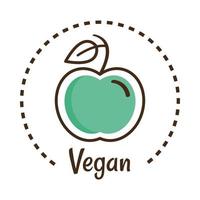 etichetta del prodotto vegano vettore