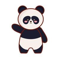 piccolo orsetto kawaii panda vettore