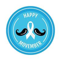 felice movember sigillo vettore