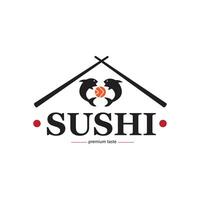 Sushi logo modello. tradizionale giapponese cibo icona vettore