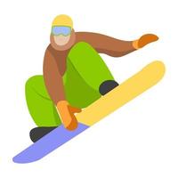elementi di snowboard alla moda vettore