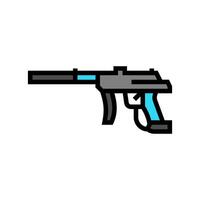 pistola paintball gioco colore icona vettore illustrazione