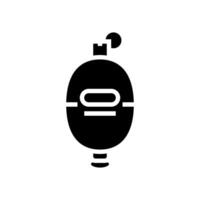 granata paintball gioco glifo icona vettore illustrazione