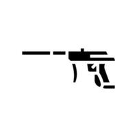 pistola paintball gioco glifo icona vettore illustrazione
