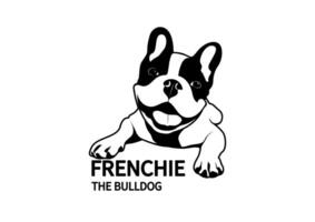 un' carino francese bulldog è seduta nel davanti di voi vettore
