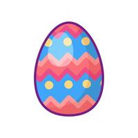 festivo Pasqua uovo Multi colorato zigzag ornato vettore