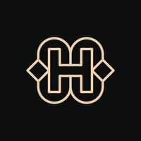 elegante lettera h schema logo vettore