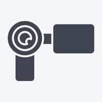 icona video telecamera. relazionato per pattinando simbolo. glifo stile. semplice design illustrazione vettore