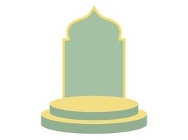 Ramadhan mubarak podio sfondo illustrazione vettore