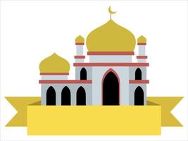 islamico moschea telaio sfondo illustrazione vettore