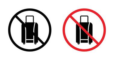 proibito bagaglio cartello vettore