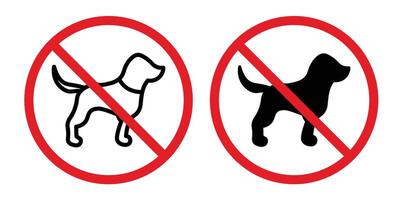 no cani permesso cartello vettore