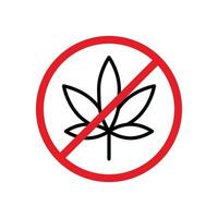 no marijuana cartello vettore
