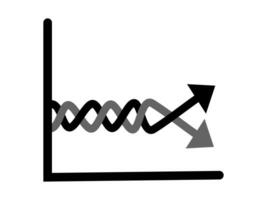 volatilità linea simbolo. azione grafico concetto vettore