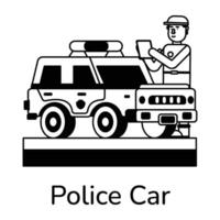 auto della polizia alla moda vettore