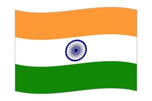 agitando bandiera di il nazione India. vettore illustrazione.