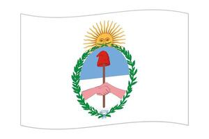 agitando bandiera di jujuy, amministrativo divisione di argentina. vettore illustrazione.