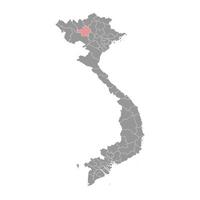 yen bai Provincia carta geografica, amministrativo divisione di Vietnam. vettore illustrazione.