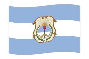 agitando bandiera di san Giovanni, amministrativo divisione di argentina. vettore illustrazione.