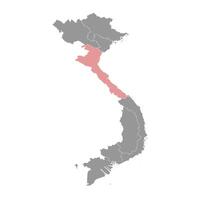 nord centrale costa regione carta geografica, amministrativo divisione di Vietnam. vettore illustrazione.