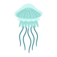 cartone animato Medusa piatto stile. medusa vettore illustrazione. moderno piatto illustrazione Medusa isolato su bianca sfondo. vettore illustrazione