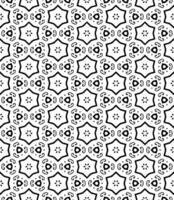 nero e bianca senza soluzione di continuità astratto modello. sfondo e sfondo. in scala di grigi ornamentale design. vettore