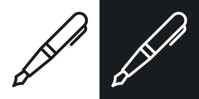 icona della penna stilografica vettore