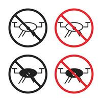 no volare droni cartello vettore