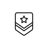 militare rango distintivo icona vettore