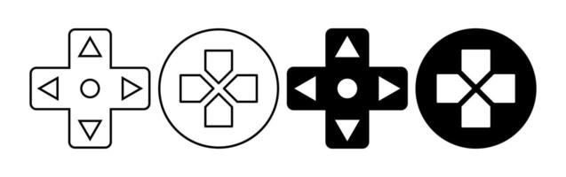 gioco controllore direzionale icona impostato isolatde su bianca sfondo vettore