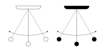 pendolo icona isolato su bianca sfondo vettore