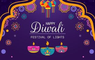 concetto di sfondo del festival di diwali vettore