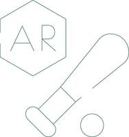 ar baseball creativo icona design vettore