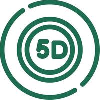 5 D dati Conservazione creativo icona design vettore