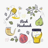 celebrazione del rosh hashanah vettore