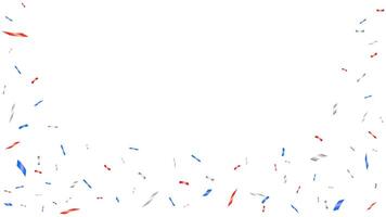 celebrazione sfondo modello con pendenza Foglio coriandoli rosso, blu e bianca vettore