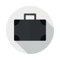 illustrazione vettoriale di design piatto valigia nera