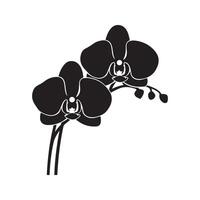 orchidea vettore arte silhouette illustrazione