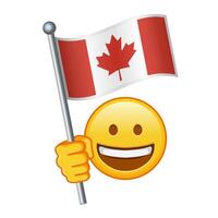 emoji con Canada bandiera grande dimensione di giallo emoji Sorridi vettore