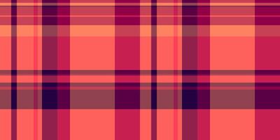 stratificato tartan modello tessile, etnia senza soluzione di continuità tessuto struttura. superficie dai un'occhiata vettore plaid sfondo nel rosso e rosa colori.