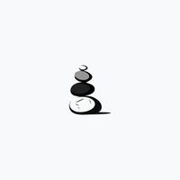 ai generato zen roccia Vintage ▾ logo vettore icona illustrazione
