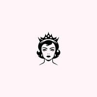 ai generato Regina logo per donne con creativo corona concetto vettore