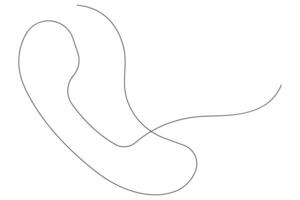 vecchio telefono continuo uno linea arte disegno di schema vettore illustrazione design