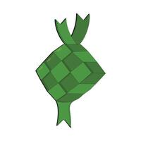 vettore illustrazione di ketupat, un' eid tradizione nel Indonesia, sospeso Ketupat vettore clip arte icona per Ramadan e eid al Fitr decorazione elemento