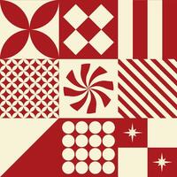 Natale decorazione con geometrico forme Stampa vettore
