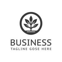 attività commerciale fiore logo design per azienda vettore