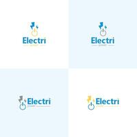 elettrico energia energia attività commerciale logo design combinazione con elettrico e energia icona vettore