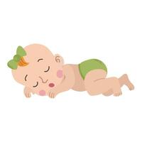 bambino addormentato icona clipart avatar isolato vettore illustrazione